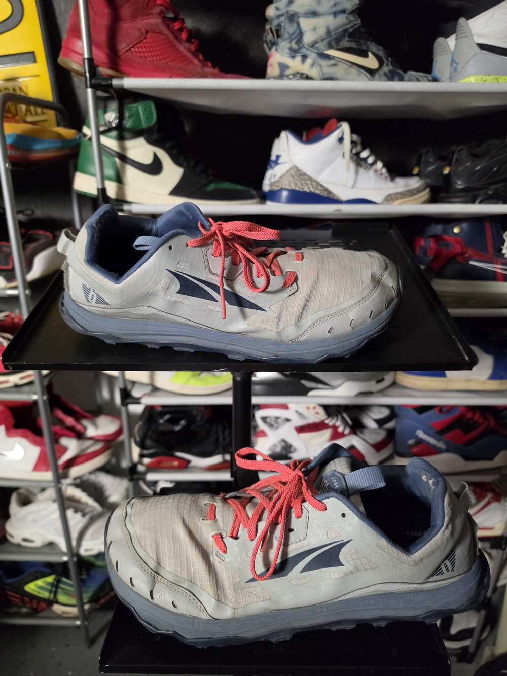 🔥 Altra Lone Peak 6 Men's Size 12 Wolf Gray Trail Running Shoes Red Laces